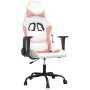 Weißer und rosafarbener Gaming-Stuhl aus Kunstleder von vidaXL, Gaming-Stühle - Ref: Foro24-3143650, Preis: 122,99 €, Rabatt: %