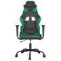 Schwarz-grüner Gaming-Stuhl aus Kunstleder von vidaXL, Gaming-Stühle - Ref: Foro24-3143644, Preis: 121,69 €, Rabatt: %