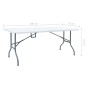 Folding garden table HDPE white 180x72x72 cm by vidaXL, Garden tables - Ref: Foro24-48829, Price: 102,44 €, Discount: %