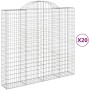 Gabionenkörbe 20 Stück Bogenform Eisen 200x50x180/200 cm von vidaXL, Töpfe und Pflanzgefäße - Ref: Foro24-3146419, Preis: 2,0...