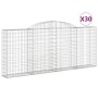 Gabionenkörbe 30 Stück Bogenform Eisen 300x30x120/140 cm von vidaXL, Töpfe und Pflanzgefäße - Ref: Foro24-3146555, Preis: 3,0...