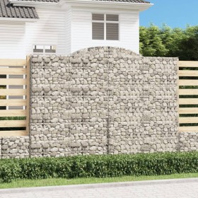 Gabion baskets 5 pcs arc shape iron 300x30x220/240 cm by vidaXL, Pots and planters - Ref: Foro24-3146632, Price: 925,70 €, Di...