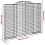 Gabion baskets 5 pcs arc shape iron 300x30x220/240 cm by vidaXL, Pots and planters - Ref: Foro24-3146632, Price: 924,75 €, Di...