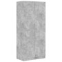 Armario de madera contrachapada gris hormigón 90x52x200 cm de vidaXL, Armarios roperos - Ref: Foro24-800634, Precio: 161,34 €...