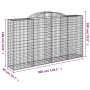 Gabion baskets 17 pcs arch shape iron 300x50x160/180 cm by vidaXL, Pots and planters - Ref: Foro24-3146768, Price: 2,00 €, Di...