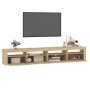 TV cabinet with LED lights Sonoma oak 240x35x40 cm by vidaXL, TV Furniture - Ref: Foro24-3152764, Price: 156,49 €, Discount: %