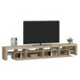 Mueble de TV con luces LED roble Sonoma 260x36,5x40 cm de vidaXL, Muebles TV - Ref: Foro24-3152820, Precio: 175,92 €, Descuen...