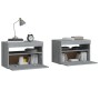 Bedside tables with LED lights 2 pcs sonoma gray 60x35x40 cm by vidaXL, Nightstands - Ref: Foro24-3152829, Price: 84,55 €, Di...