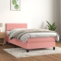 Box spring bed with pink velvet mattress 100x200 cm by vidaXL, Beds and slatted bases - Ref: Foro24-3141352, Price: 318,99 €,...