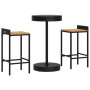 Bar table and garden stools 3 pieces acacia wood PE rattan black by vidaXL, Garden sets - Ref: Foro24-3187714, Price: 195,99 ...