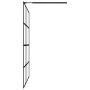 Shower screen with ESG glass and black aluminum shelf 80x195 cm by vidaXL, Shower walls and screens - Ref: Foro24-3185443, Pr...