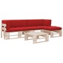 4-piece pallet furniture and impregnated pine wood cushions by vidaXL, Garden sets - Ref: Foro24-3066823, Price: 265,95 €, Di...