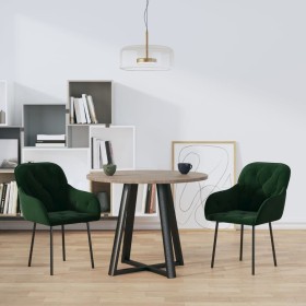 Dining chairs 2 units dark green velvet by vidaXL, dining chairs - Ref: Foro24-344847, Price: 119,99 €, Discount: %