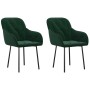 Dining chairs 2 units dark green velvet by vidaXL, dining chairs - Ref: Foro24-344847, Price: 119,50 €, Discount: %