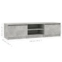 Mueble de TV madera contrachapada gris hormigón 140x40x35,5 cm de vidaXL, Muebles TV - Ref: Foro24-800652, Precio: 77,02 €, D...