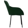 Dining chairs 2 units dark green velvet by vidaXL, dining chairs - Ref: Foro24-344847, Price: 119,50 €, Discount: %