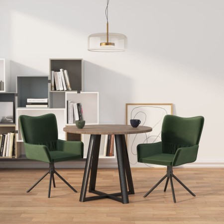 Swivel dining chairs, 2 units, dark green velvet by vidaXL, dining chairs - Ref: Foro24-344811, Price: 141,40 €, Discount: %