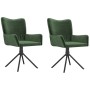 Swivel dining chairs, 2 units, dark green velvet by vidaXL, dining chairs - Ref: Foro24-344811, Price: 141,40 €, Discount: %