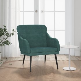 Dark green velvet armchair 63x76x80 cm by vidaXL, Armchairs - Ref: Foro24-351438, Price: 94,79 €, Discount: %