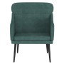 Dark green velvet armchair 63x76x80 cm by vidaXL, Armchairs - Ref: Foro24-351438, Price: 91,29 €, Discount: %