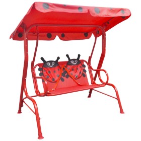 Balancín infantil de acero rojo de vidaXL, Balancines de jardín - Ref: Foro24-41840, Precio: 102,29 €, Descuento: %