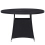 Mesa de jardín 110x74 cm ratán sintético negro de vidaXL, Mesas de jardín - Ref: Foro24-43921, Precio: 182,27 €, Descuento: %