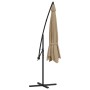 Sombrilla voladiza con poste de aluminio 350 cm gris topo de vidaXL, Sombrillas - Ref: Foro24-44506, Precio: 129,22 €, Descue...