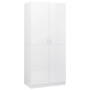 Armario de madera contrachapada blanco brillo 80x52x180 cm de vidaXL, Armarios roperos - Ref: Foro24-800627, Precio: 169,15 €...