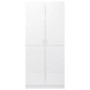 Armario de madera contrachapada blanco brillo 80x52x180 cm de vidaXL, Armarios roperos - Ref: Foro24-800627, Precio: 169,15 €...