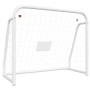 Fußballtor mit Stahl- und weißem Polyesternetz, 125 x 96 x 60 cm von vidaXL, Fußballtore - Ref: Foro24-93732, Preis: 49,84 €,...