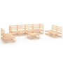 Garden furniture set 9 pieces solid pine wood by vidaXL, Garden sets - Ref: Foro24-3075434, Price: 435,76 €, Discount: %