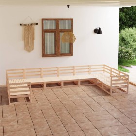 Gartenmöbel-Set 10-teilig aus massivem Kiefernholz von vidaXL, Gartensets - Ref: Foro24-3076269, Preis: 642,34 €, Rabatt: %