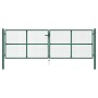 Puerta de malla para jardín de acero verde 400x125 cm de vidaXL, Puertas de jardín - Ref: Foro24-145749, Precio: 454,33 €, De...