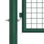 Puerta de malla para jardín de acero verde 400x125 cm de vidaXL, Puertas de jardín - Ref: Foro24-145749, Precio: 454,33 €, De...