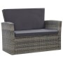 Set de muebles de jardín 4 pzas y cojines ratán sintético gris de vidaXL, Conjuntos de jardín - Ref: Foro24-46086, Precio: 41...