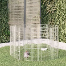 Rabbit cage with 8 galvanized iron panels 54x80 cm by vidaXL, Cages and habitats for small animals - Ref: Foro24-171578, Pric...