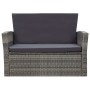 Set de muebles de jardín 4 pzas y cojines ratán sintético gris de vidaXL, Conjuntos de jardín - Ref: Foro24-46086, Precio: 41...