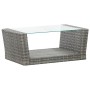 Set de muebles de jardín 4 pzas y cojines ratán sintético gris de vidaXL, Conjuntos de jardín - Ref: Foro24-46086, Precio: 41...