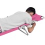 Folding lounger with head cushion magenta pink steel by vidaXL, Loungers - Ref: Foro24-310333, Price: 64,15 €, Discount: %