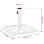 White cast iron parasol base 44x44x31 cm by vidaXL, Umbrella bases - Ref: Foro24-317761, Price: 54,15 €, Discount: %