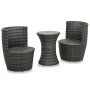 Bistro Gartenmöbel Set 3-tlg Kissen synthetisches Rattan grau von vidaXL, Gartensets - Ref: Foro24-48149, Preis: 275,92 €, Ra...