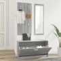 Set de mueble zapatero 3 en 1 madera contrachapada gris Sonoma de vidaXL, Zapateros y organizadores de calzado - Ref: Foro24-...