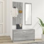 Set de mueble zapatero 3 en 1 madera contrachapada gris Sonoma de vidaXL, Zapateros y organizadores de calzado - Ref: Foro24-...