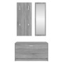 Set de mueble zapatero 3 en 1 madera contrachapada gris Sonoma de vidaXL, Zapateros y organizadores de calzado - Ref: Foro24-...