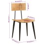 Dining chairs 2 pcs solid mango wood 44x40x80 cm by vidaXL, dining chairs - Ref: Foro24-348161, Price: 194,99 €, Discount: %