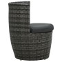 Bistro Gartenmöbel Set 3-tlg Kissen synthetisches Rattan grau von vidaXL, Gartensets - Ref: Foro24-48149, Preis: 275,92 €, Ra...