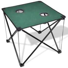 Mesa plegable para camping, color verde oscuro de vidaXL, Mobiliario de camping - Ref: Foro24-41489, Precio: 20,36 €, Descuen...