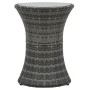 Mesa de jardín en forma de tambor ratán sintético gris de vidaXL, Mesas de jardín - Ref: Foro24-48152, Precio: 83,60 €, Descu...