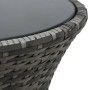 Mesa de jardín en forma de tambor ratán sintético gris de vidaXL, Mesas de jardín - Ref: Foro24-48152, Precio: 83,60 €, Descu...