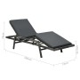 Garden lounger with gray synthetic rattan cushion by vidaXL, Loungers - Ref: Foro24-48147, Price: 147,44 €, Discount: %